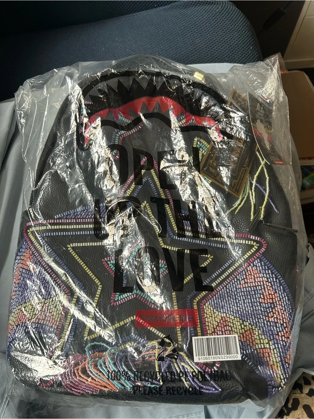 NWT Sprayground DBD x Sandflower AI African Intelligence beaded Backpack